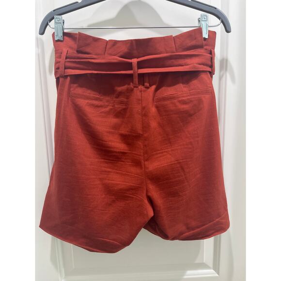 Boden St Ives Paper Bag Shorts in Brick Red Sz 6 - Picture 5 of 8